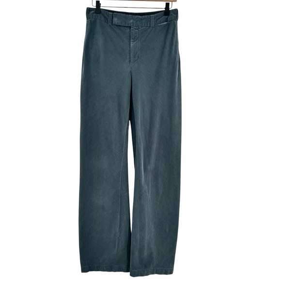 Vintage 2000 Banana Republic Corduroy Trouser Pants Mid Rise Wide Leg Teal | 6 - Picture 2 of 14